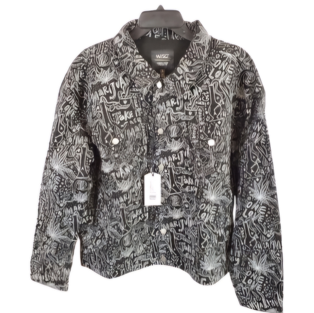 *NWT Wesc Unisex Trucker Mary Jane All Over Print Jacket
